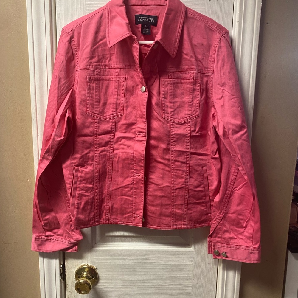 Jones New York Vibrant Pink Jean Jacket